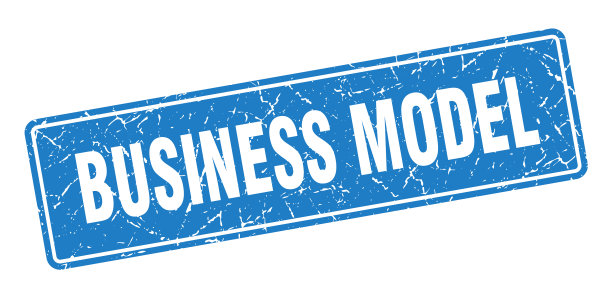 商业模式邮票商业模式复古蓝图片下载