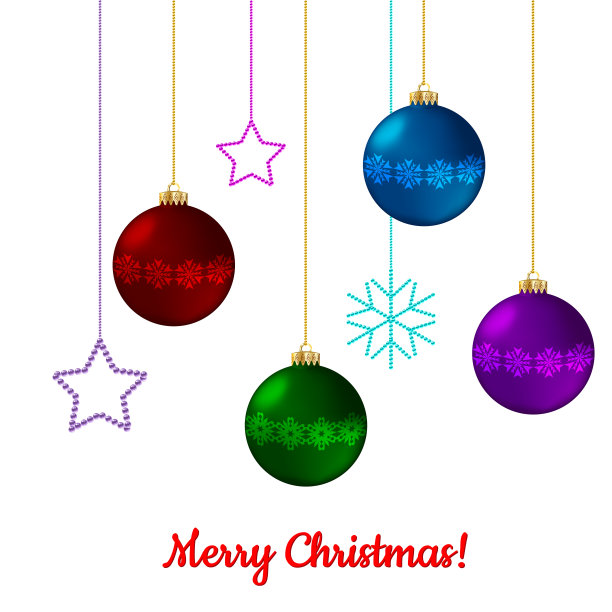 一套圣诞球图片下载