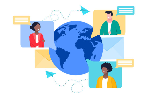 在线交流概念与朋友聊天图片下载