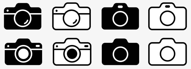 Ð¡阿美动物部的图标集。照片相机矢量图标的应用程序和网站。矢量图图片下载
