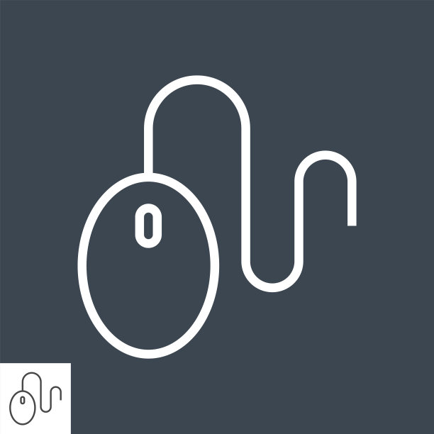 电脑鼠标线条图标图片下载