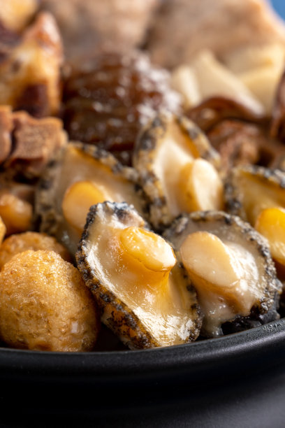 中国农历新年的传统食物，佛跳墙，中国汤砂锅菜，佛的诱惑，名为佛跳强，近。图片下载