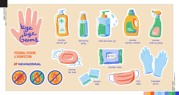 个人卫生及消毒贴套图片下载