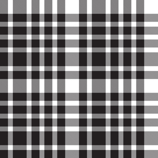 黑白格子格子无缝图案图片下载