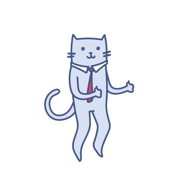 快乐成功的商人猫赞许与喜欢图片下载