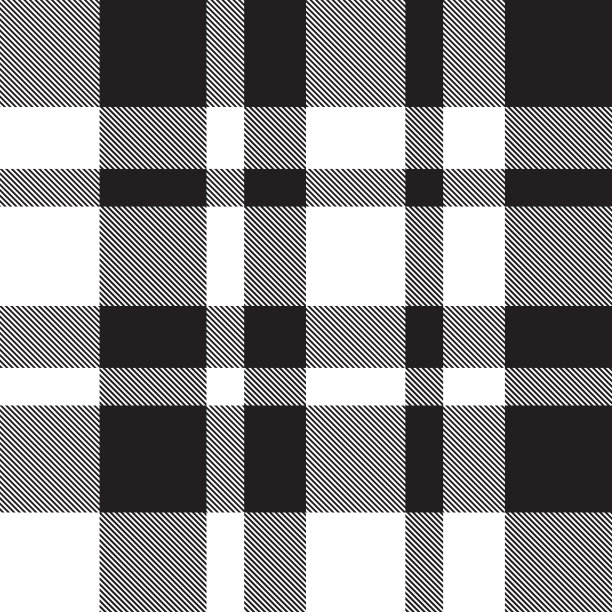 黑白格子格子无缝图案图片下载