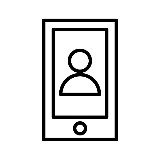 社交媒体配置文件线平面矢量图标图片下载