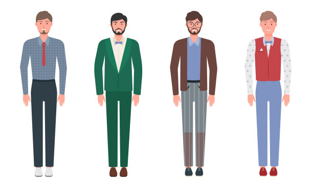 设定英俊的年轻男子在古典优雅图片下载