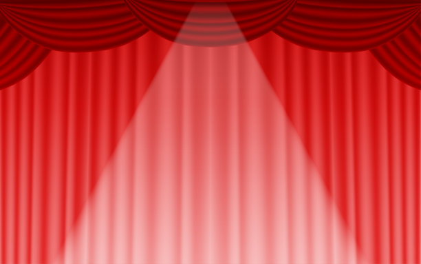 聚光灯下舞台幕布的背景材料图片下载