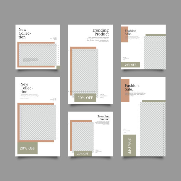 Instagram故事和帖子模板图片下载