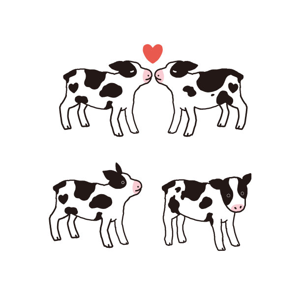 剪切材料奶牛的剪切素材图片