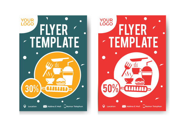 杂志封面设计模板与空白图像占位符。海报设计模板eps 10图片下载