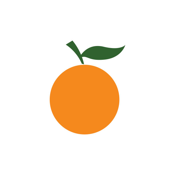 橙色标识设计矢量图标插图设计图片下载