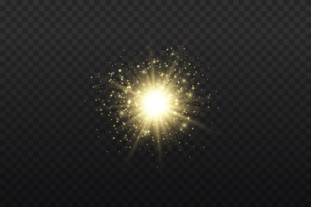 明亮的恒星的发光。图片下载