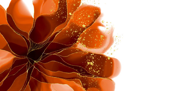 多色酒精油墨花在白色的背景。水彩斑点。优雅的金色纹理和飞溅墙纸。图片下载