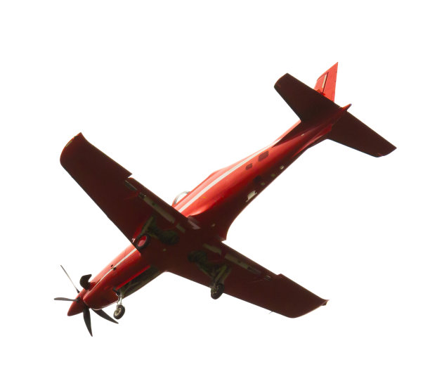 单引擎涡轮螺旋桨飞机孤立在白色背景上图片下载