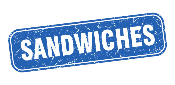 三明治，邮票，三明治，正方形，脏蓝色图片下载