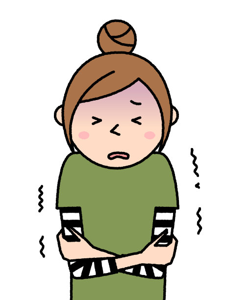 年轻女子感到寒冷图片下载