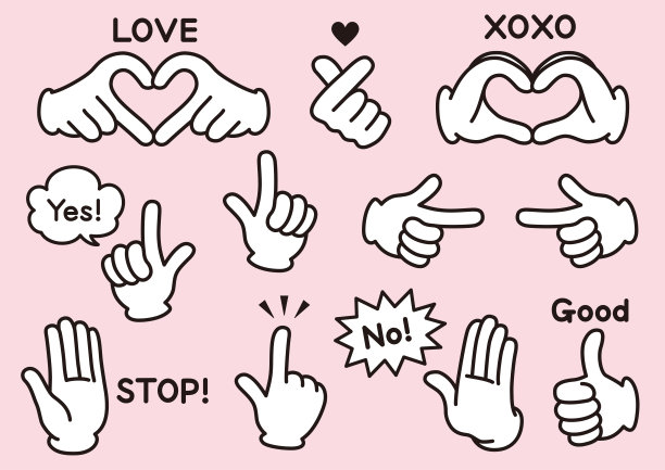 简单的手势图标设置图片下载