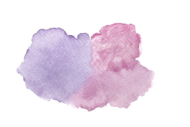 手绘紫色和粉色水彩墙纸。图片下载