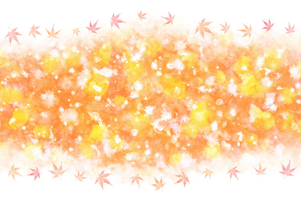 日本秋季枫叶抽象上天然红黄水彩颜料喷溅背景图片下载