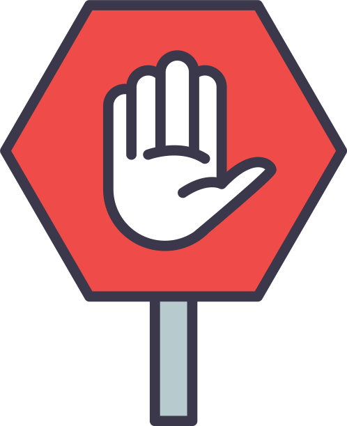 孤立停止板填充风格图标设计图片下载