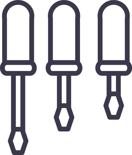 隔离螺丝刀线条样式图标图片下载