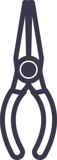 孤立钳子线条风格图标设计图片下载