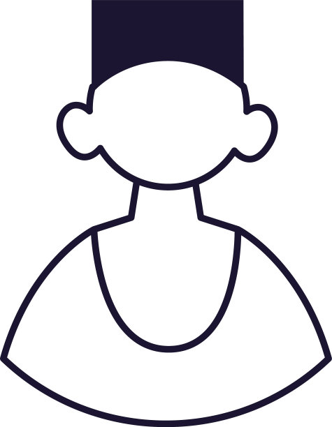 肖像年轻人线条风格的图标图片下载