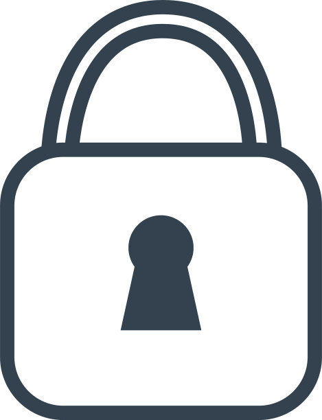 挂锁图标线条造型图标设计图片下载