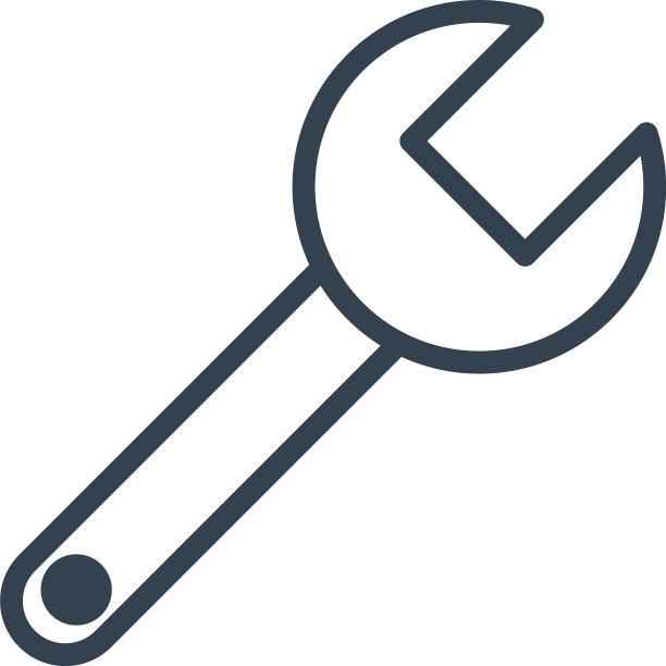 扳手线条风格图标设计图片下载