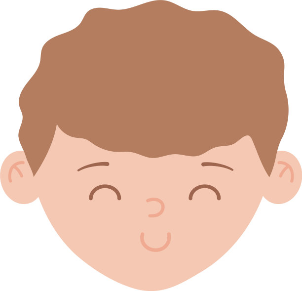 年轻人脸字符孤立图标上白色图片下载