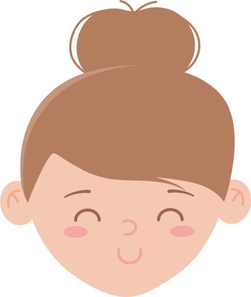 年轻女孩的脸字符孤立的图标上白色图片下载