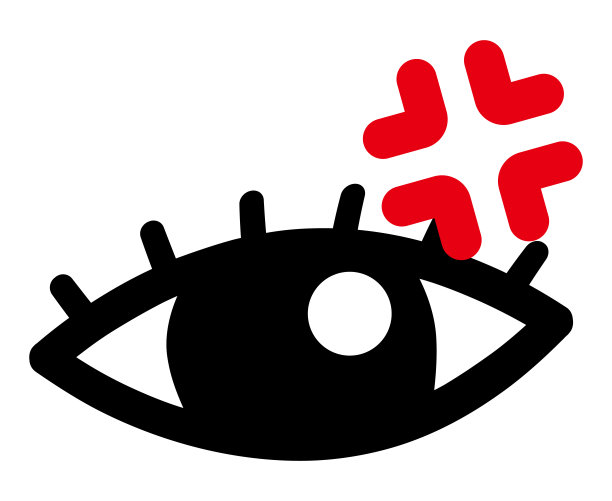愤怒的眼睛孤立矢量插图图片下载