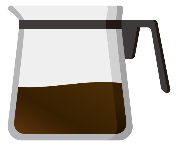 咖啡服务器隔离矢量插图图片下载