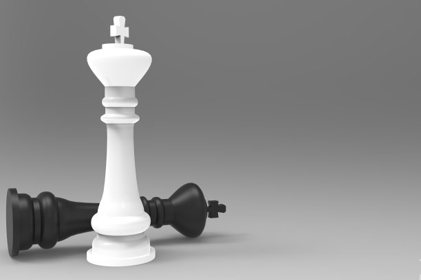 象棋之王的灰色3d渲染图片下载