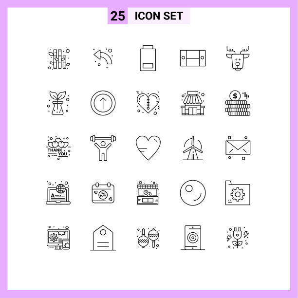 现代设25条线和北极等符号图片下载