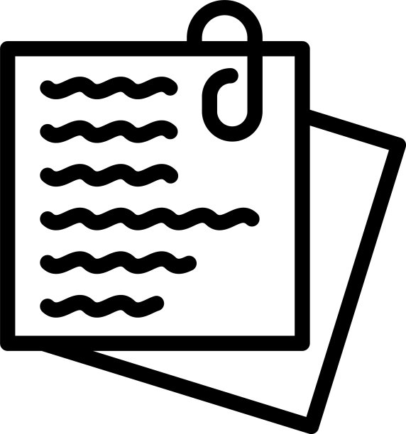 纸夹笔记图标轮廓风格图片下载