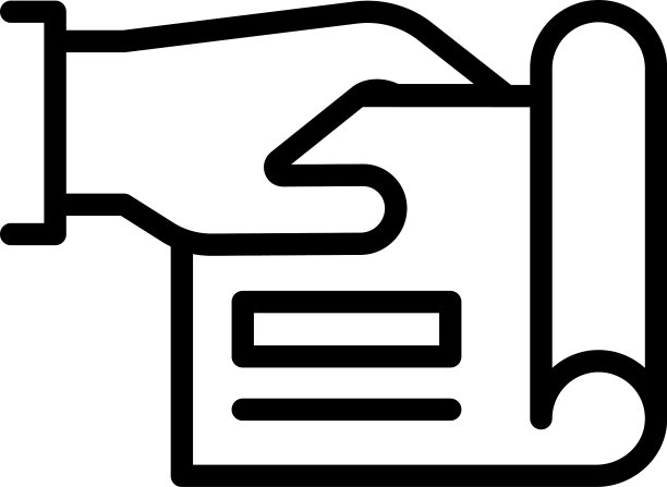 文件在手图标大纲样式图片下载