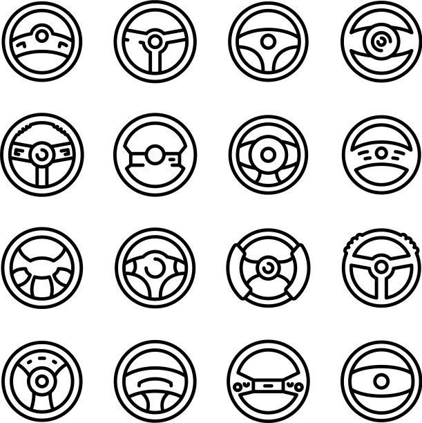 方向盘图标设置轮廓样式图片下载