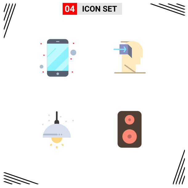 4创意图标现代符号和符号细胞图片下载