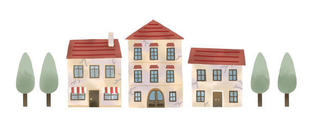 一个古老城镇的插图图片下载