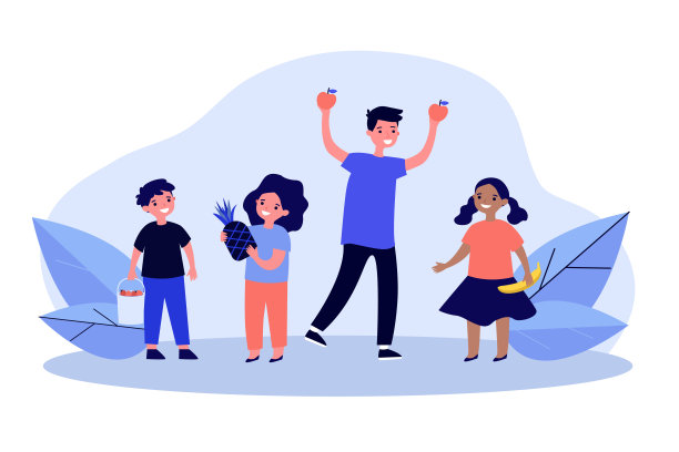 快乐的孩子吃水果图片下载