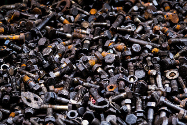 生锈的螺钉和螺栓的纹理图片下载