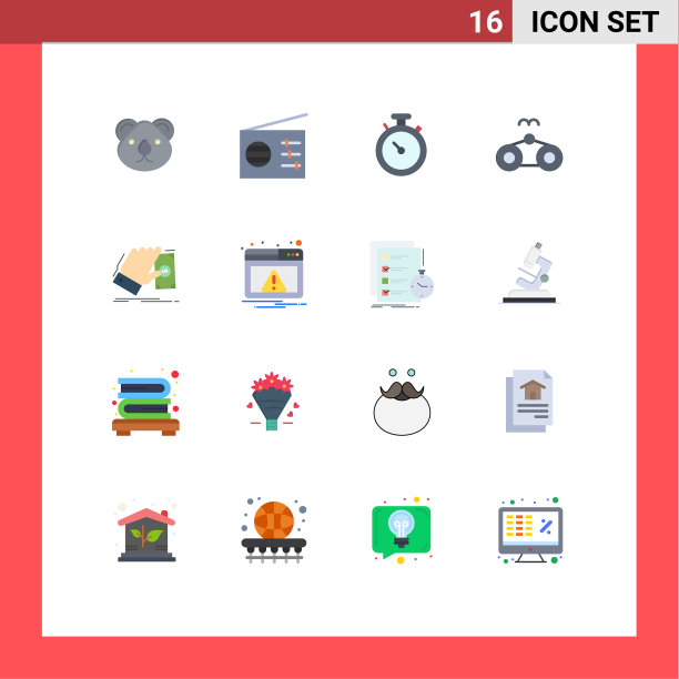 16种适用于网络和移动的通用平面颜色图片下载