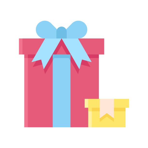 礼品盒相关礼品盒，以丝带和弓矢量为平面风格，图片下载