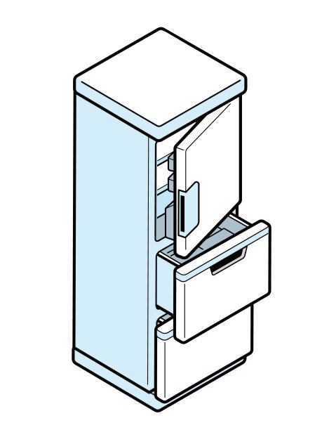 半开式冰箱图片下载