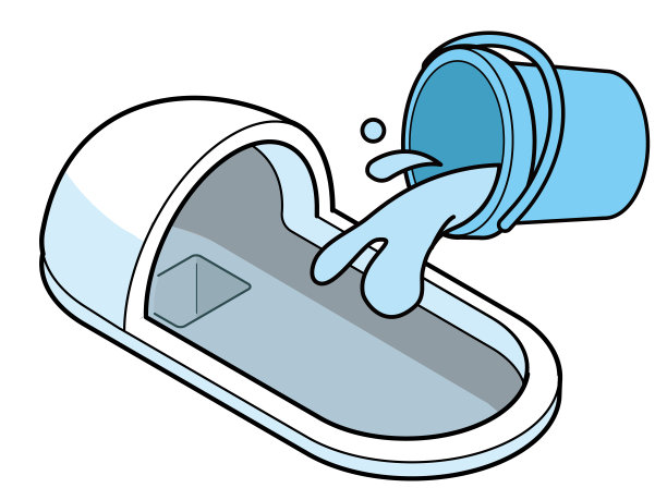 带有一桶水的日式马桶图片下载