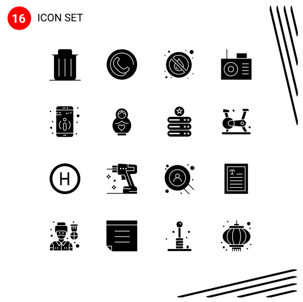 现代集16个实心象形文字较多图片下载