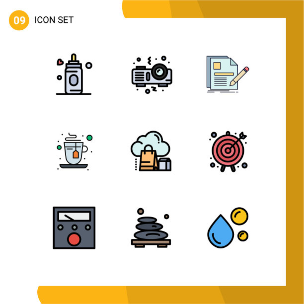 设置9商业填充线平面颜色包图片下载